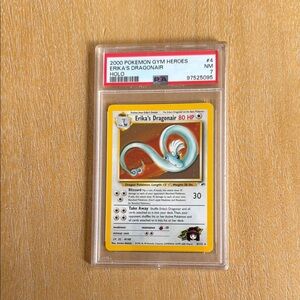 Erika's Dragonair Holo Pokémon Card, Gym Heroes Set - PSA 7